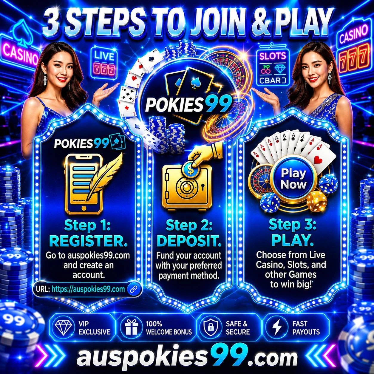 P99 three steps to join and play visual